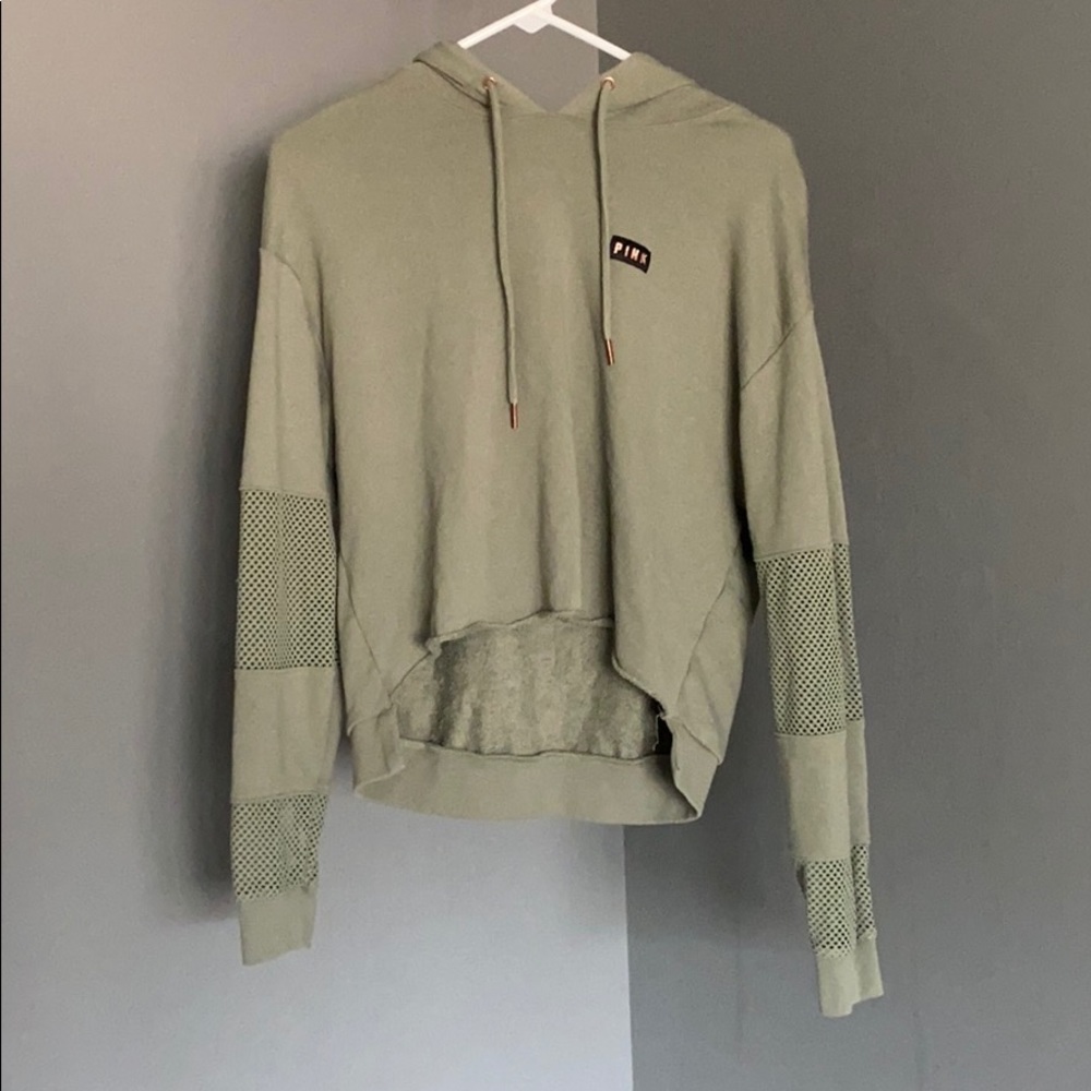 PINK Cropped Hoodie